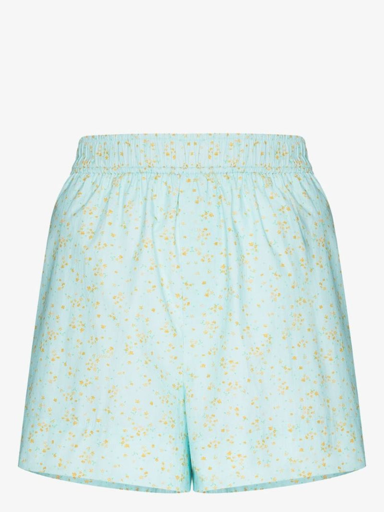 Blue Floral Organic Cotton Shorts