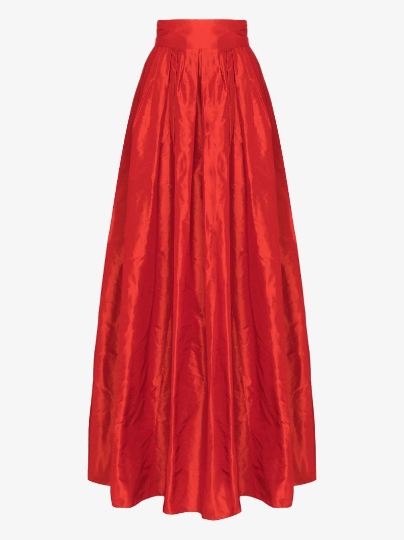 Draped Silk Maxi Skirt
