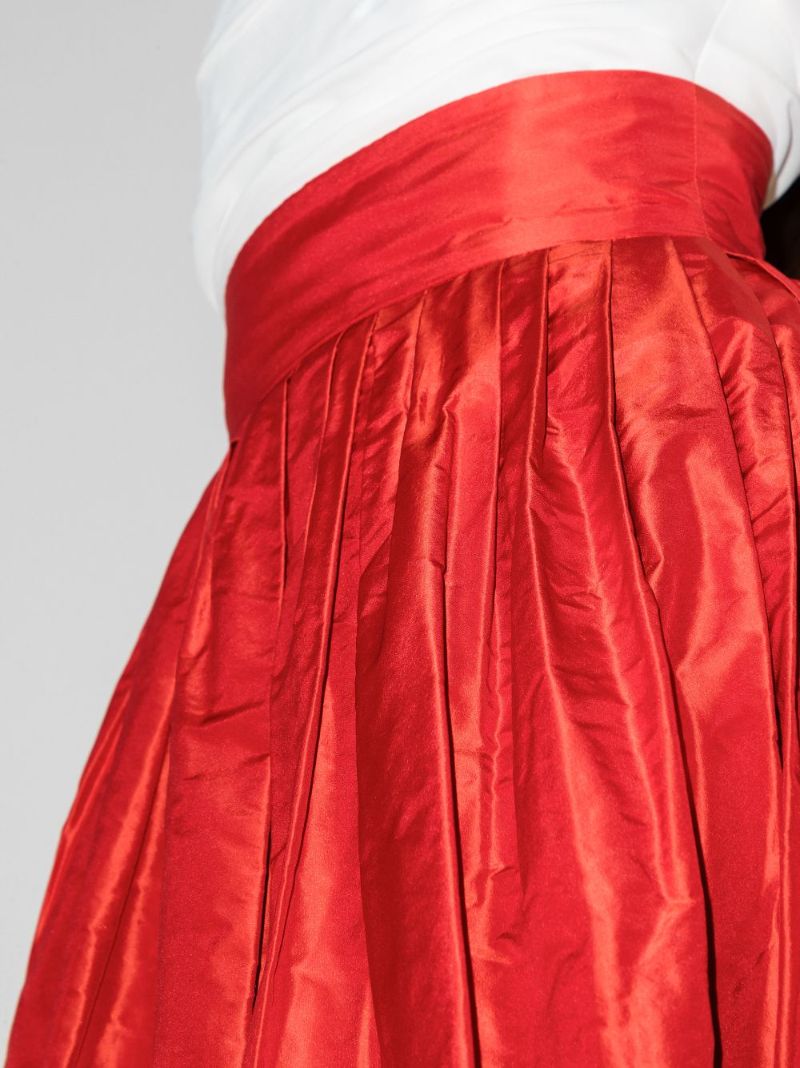 Draped Silk Maxi Skirt