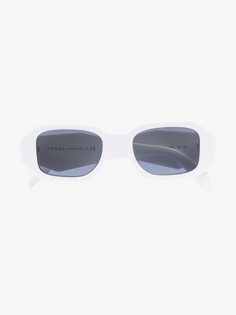 White Rectangle Frame Sunglasses