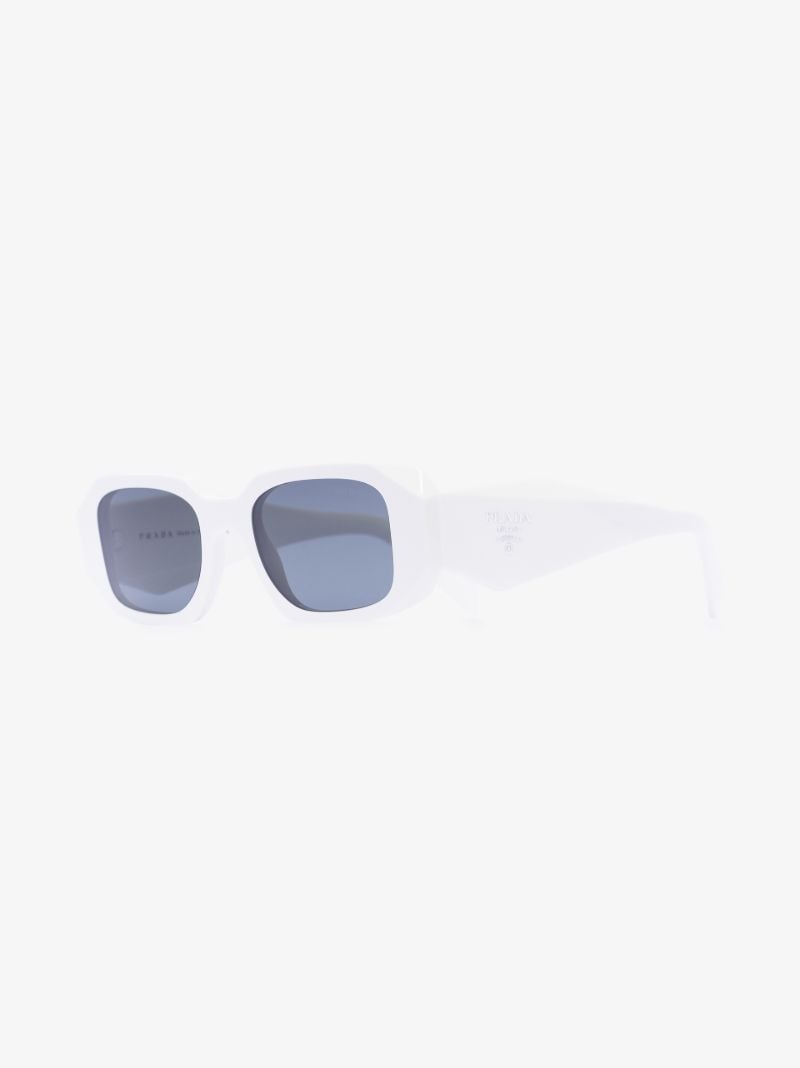 White Rectangle Frame Sunglasses