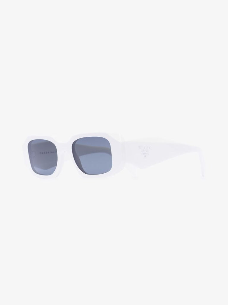 White Rectangle Frame Sunglasses