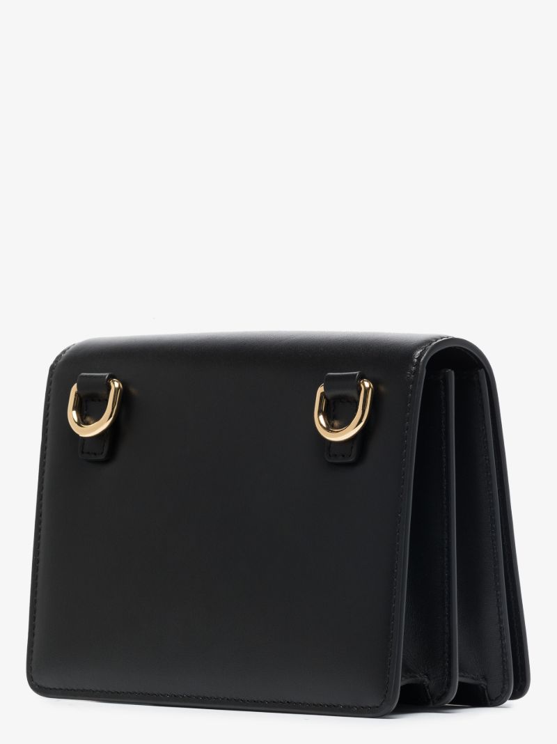 Black 3.5 Small Leather Cross Body Bag