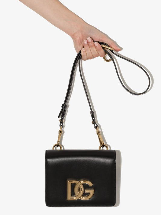 Black 3.5 Small Leather Cross Body Bag