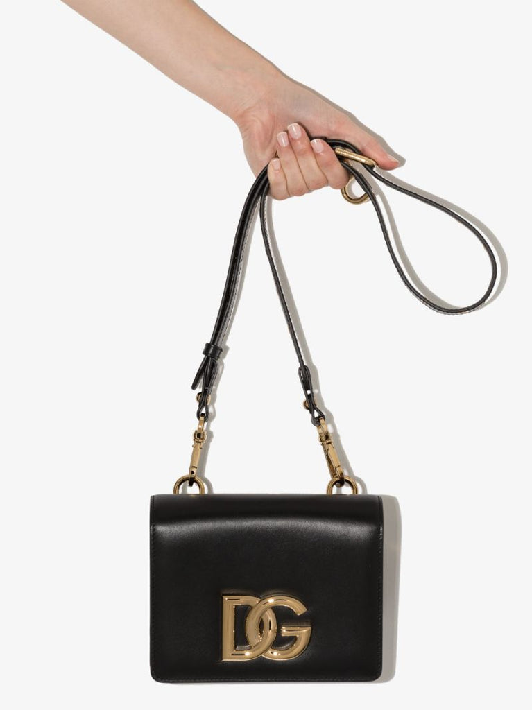 Black 3.5 Small Leather Cross Body Bag