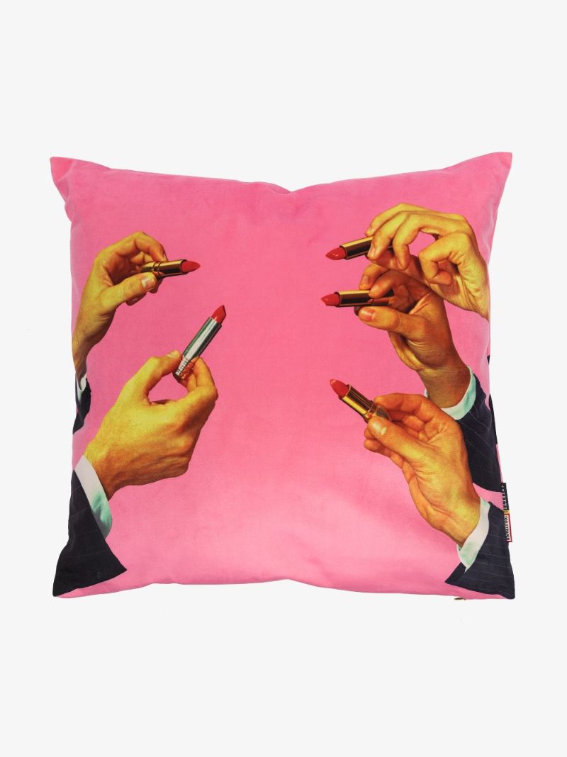 Pink Lipstick Cushion
