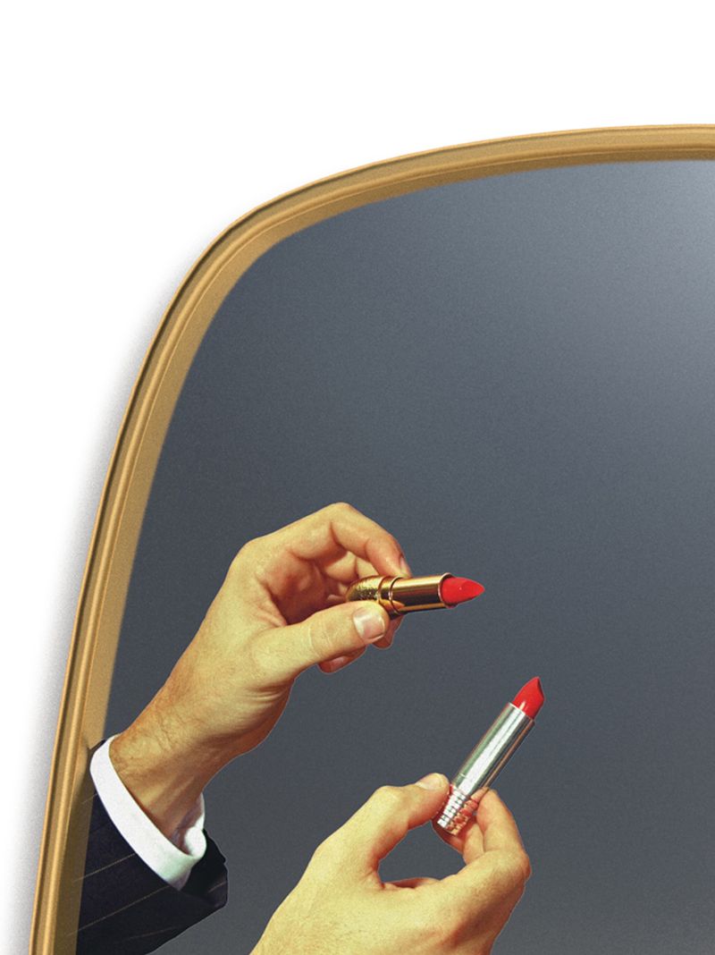 Gold Lipsticks Mirror
