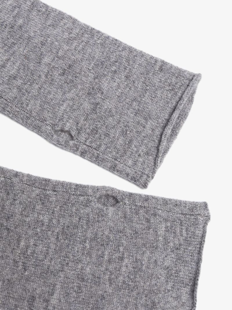 Grey Aspen Cashmere Fingerless Gloves