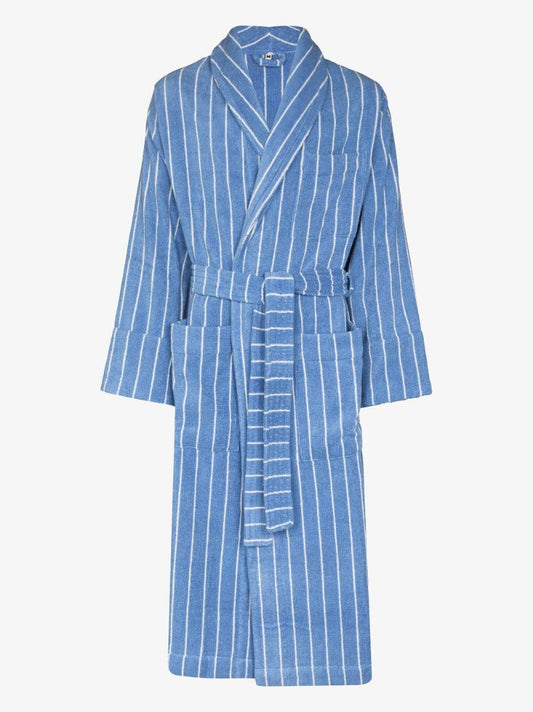 Stripe Organic Terry Cotton Bathrobe