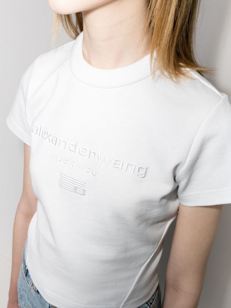 Logo-embroidered Cropped T-shirt