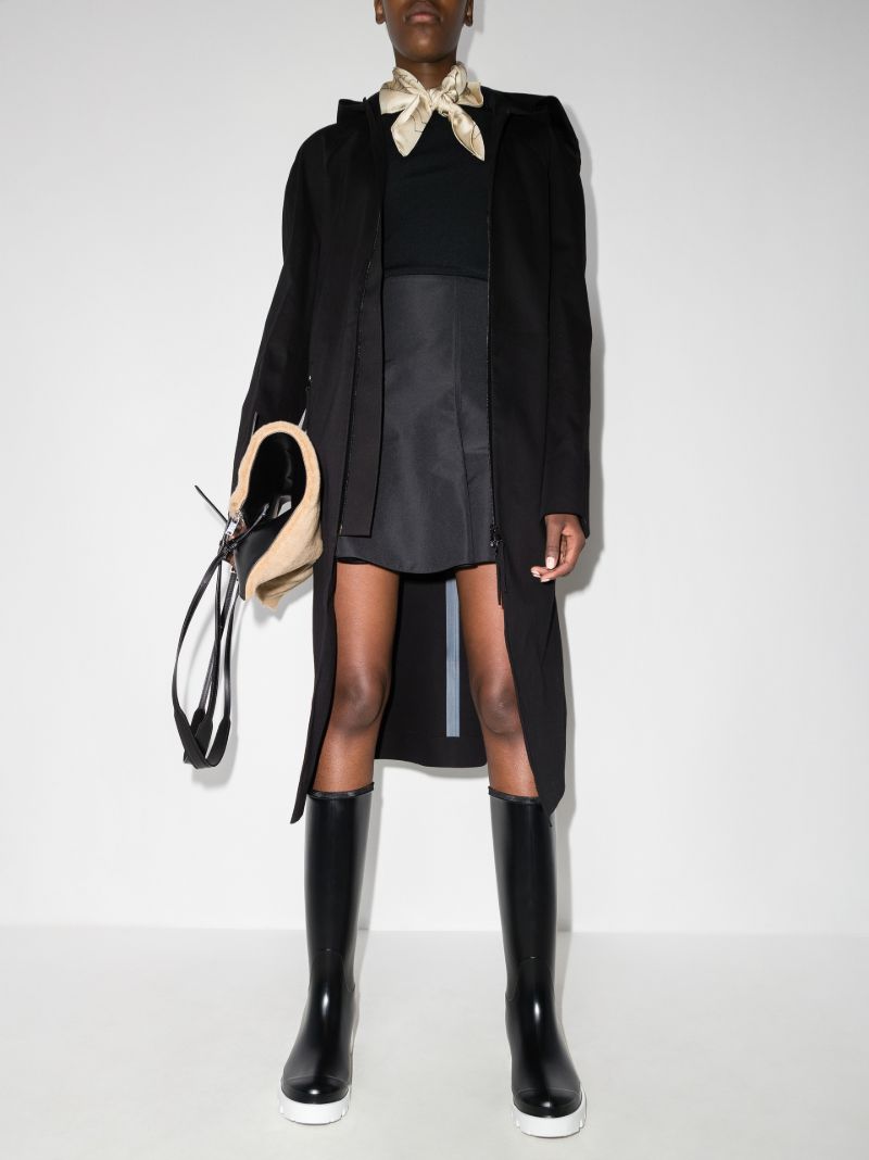 Black and White Knee-high Wellington Boots