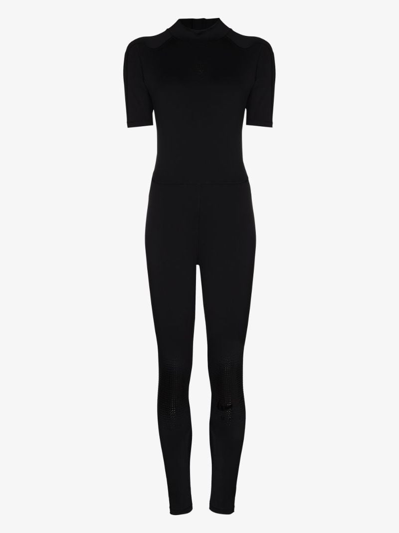 Short-sleeved Stretch Jumpsuit