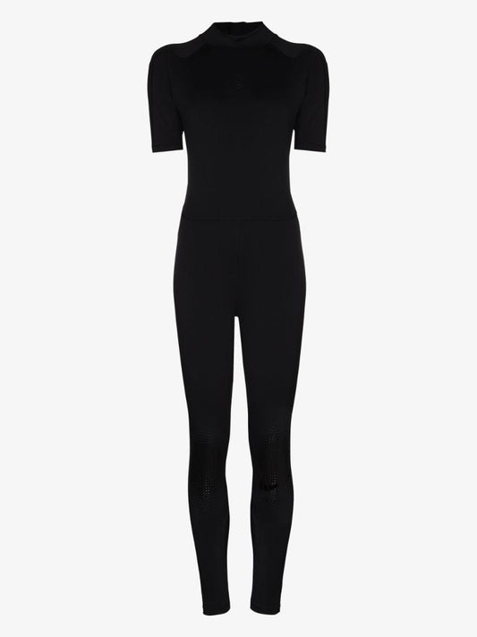 Short-sleeved Stretch Jumpsuit
