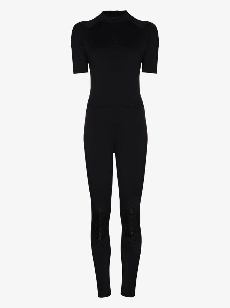 Short-sleeved Stretch Jumpsuit