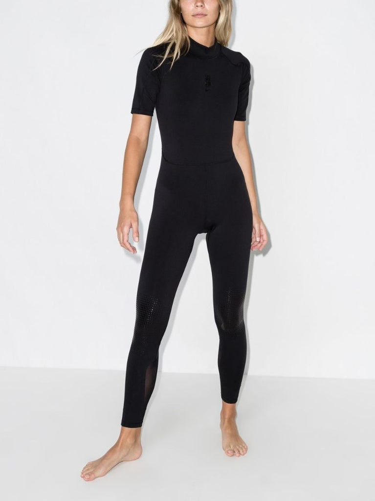 Short-sleeved Stretch Jumpsuit