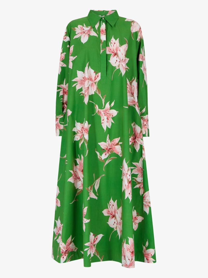Long Sleeve Silk Dress