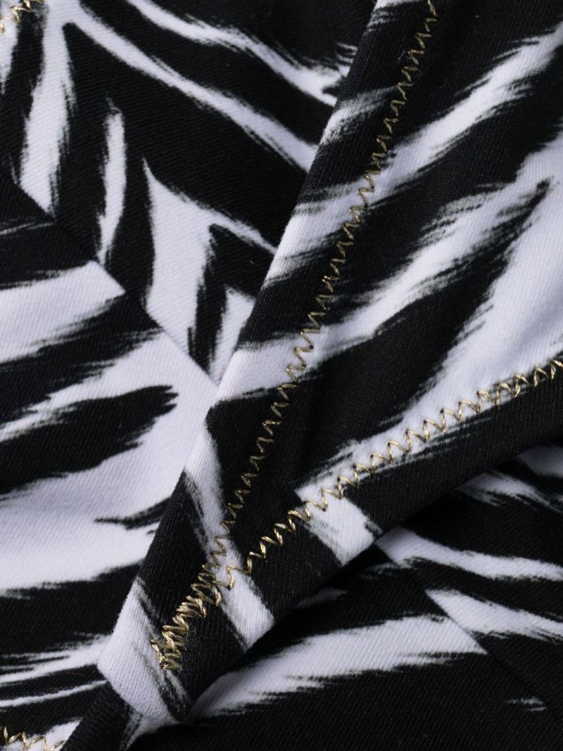 Black Zebra-print Triangle Bikini