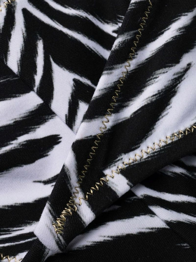 Black Zebra-print Triangle Bikini