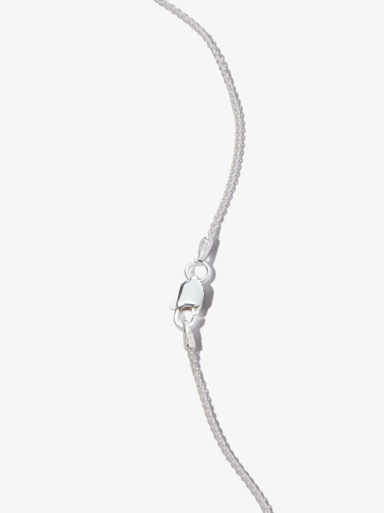Sterling Silver Padlock Diamond Necklace