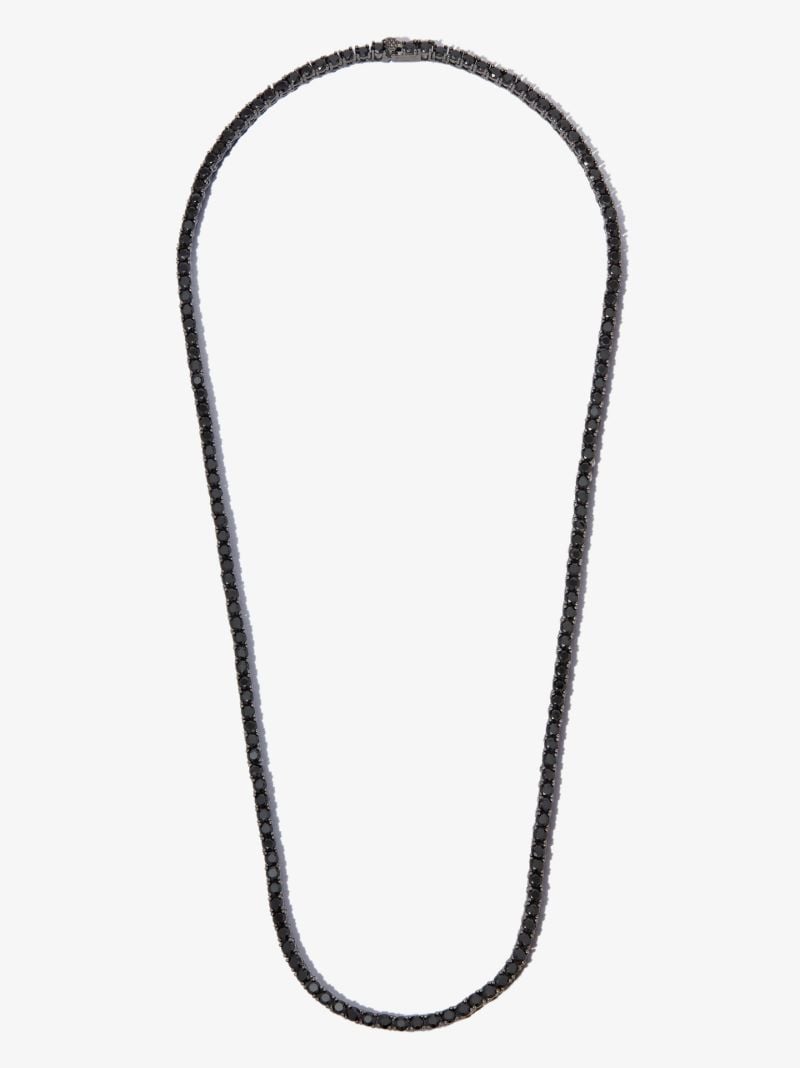 Sterling Silver Crystal Tennis Necklace