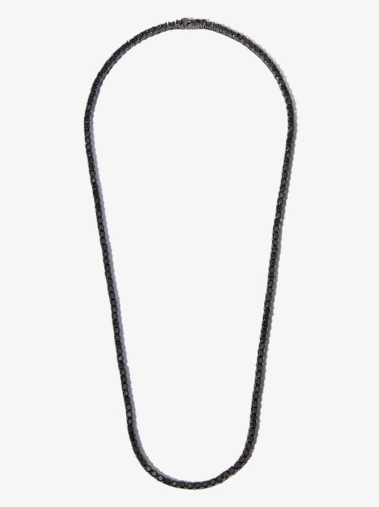 Sterling Silver Crystal Tennis Necklace