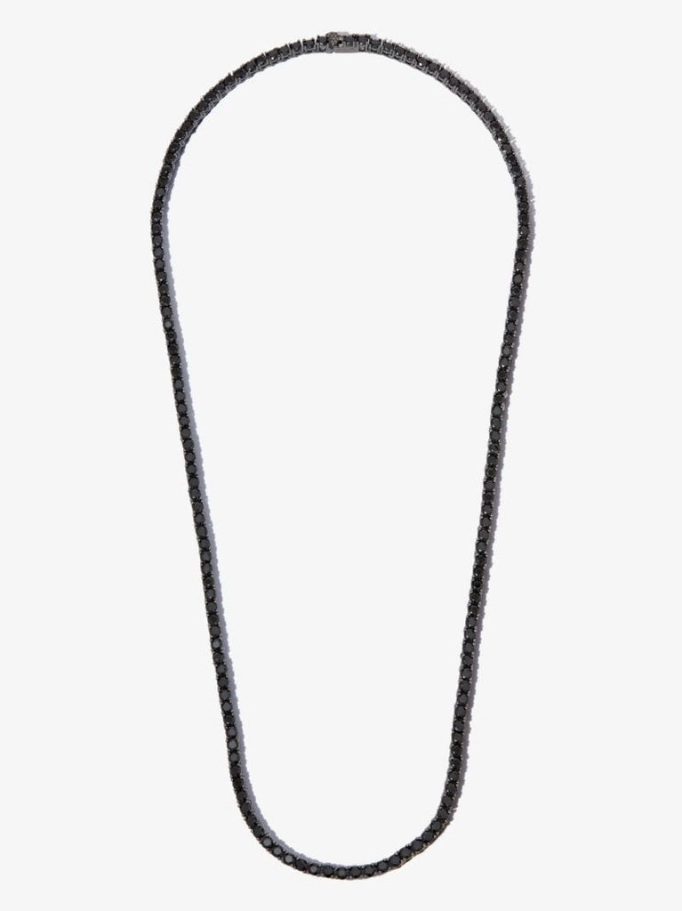 Sterling Silver Crystal Tennis Necklace