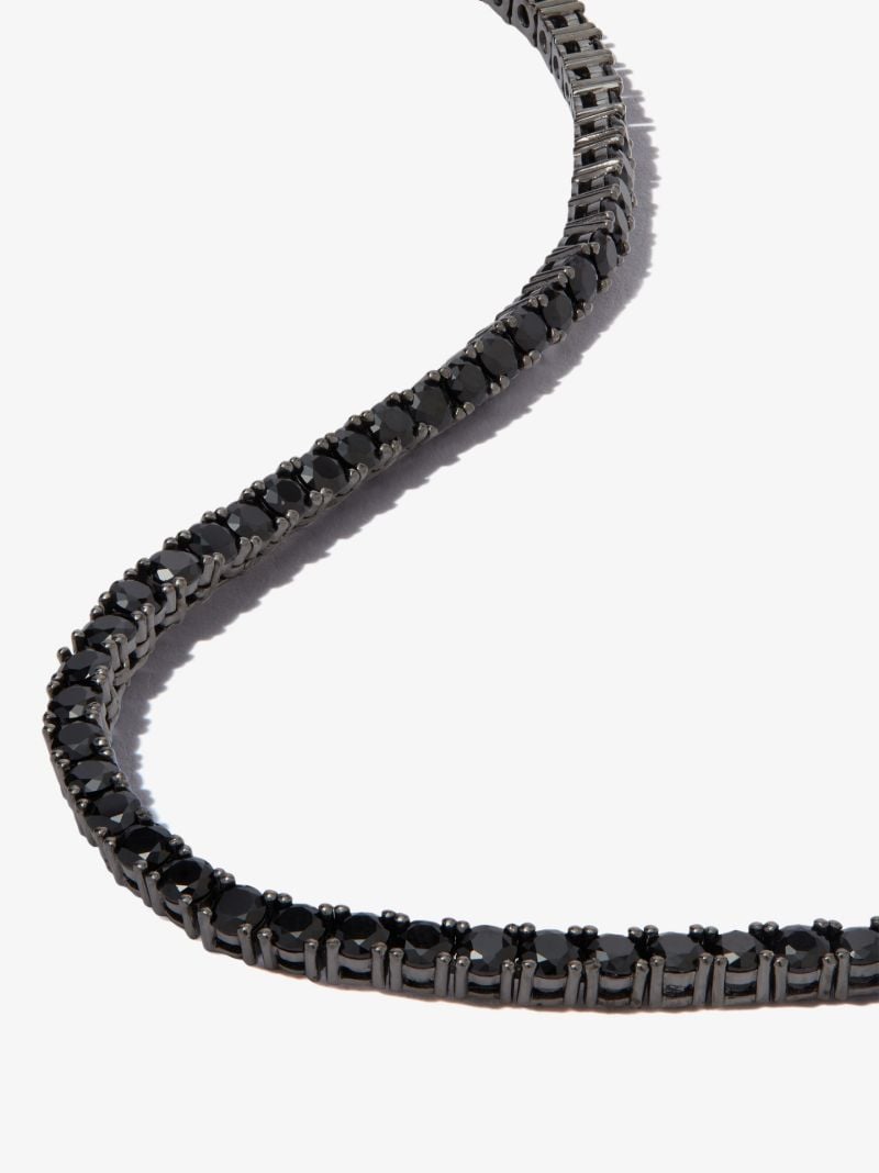 Sterling Silver Crystal Tennis Necklace