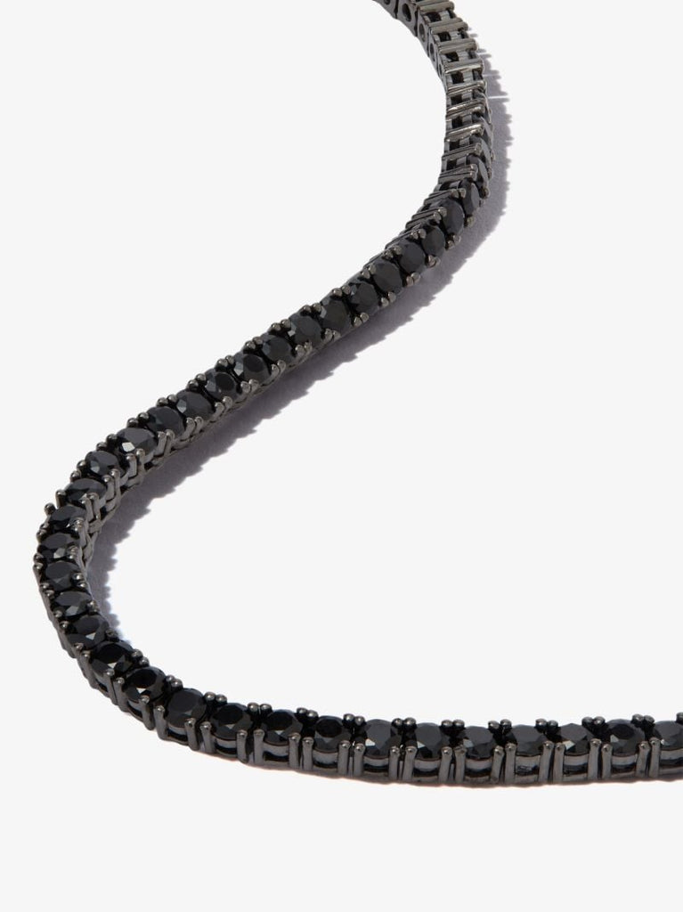 Sterling Silver Crystal Tennis Necklace