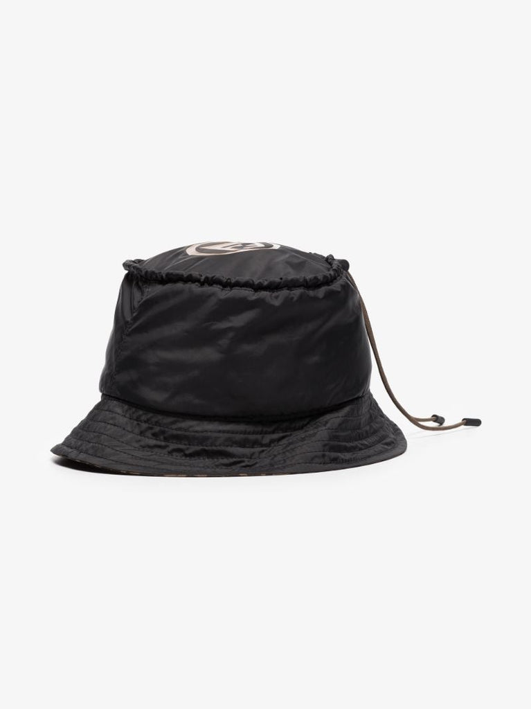 Black Reversible Ff Logo Print Bucket Hat