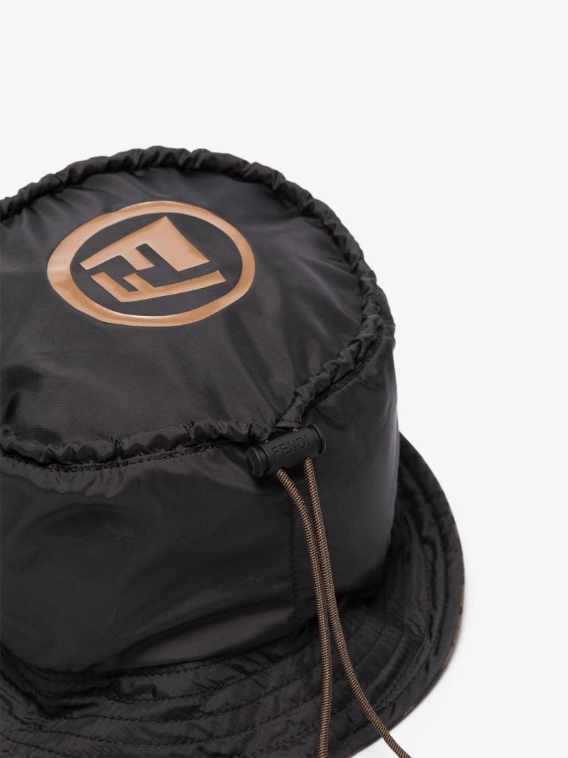 Black Reversible Ff Logo Print Bucket Hat