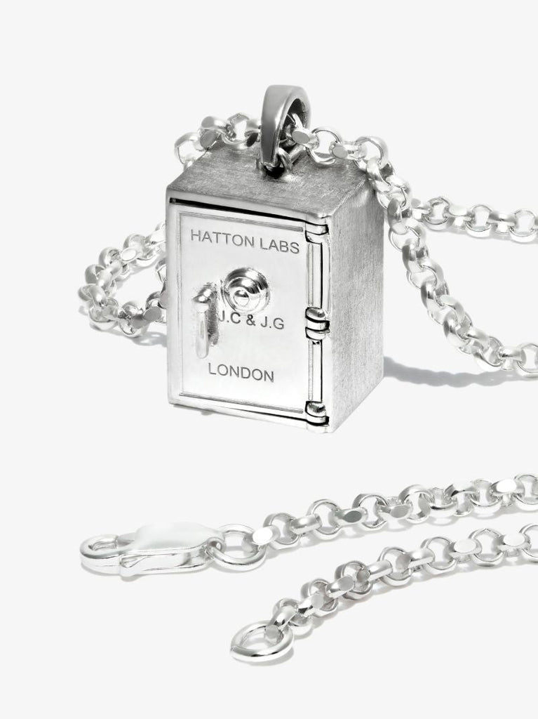 Sterling Silver Bullion Safe Pendant Necklace