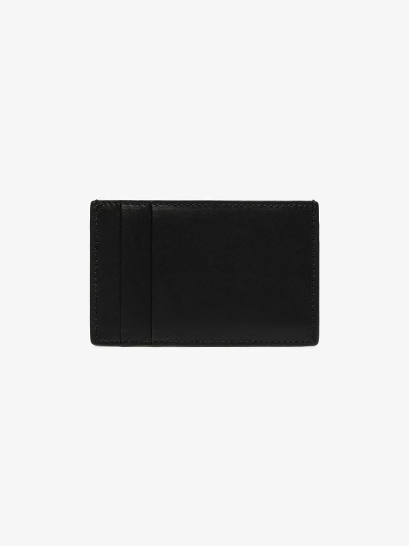 Black Graffiti Logo Leather Card Holder