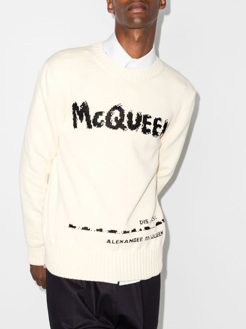 Graffiti Logo Cotton Sweater