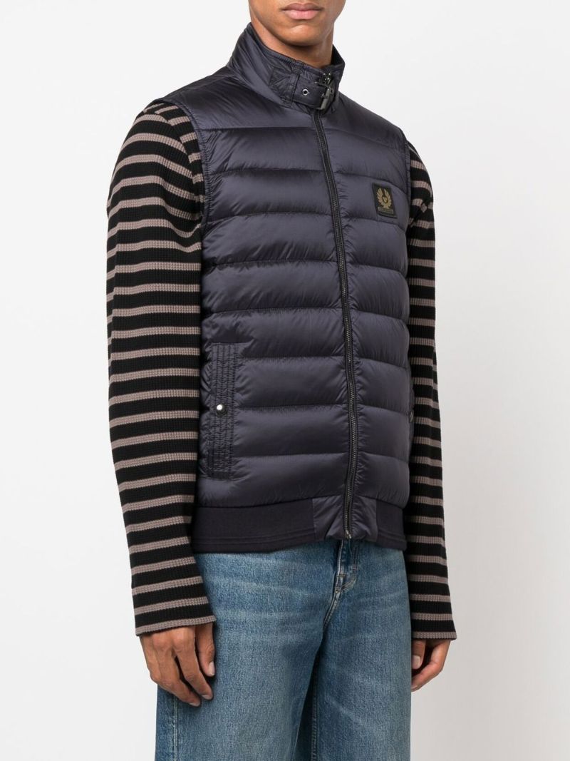Blue Logo-appliquÃ_x0083_Â© Down Gilet