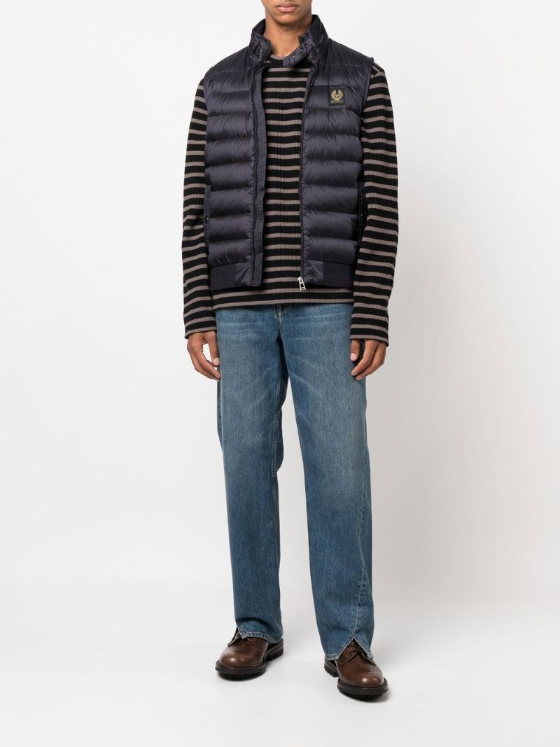 Blue Logo-appliquÃ_x0083_Â© Down Gilet