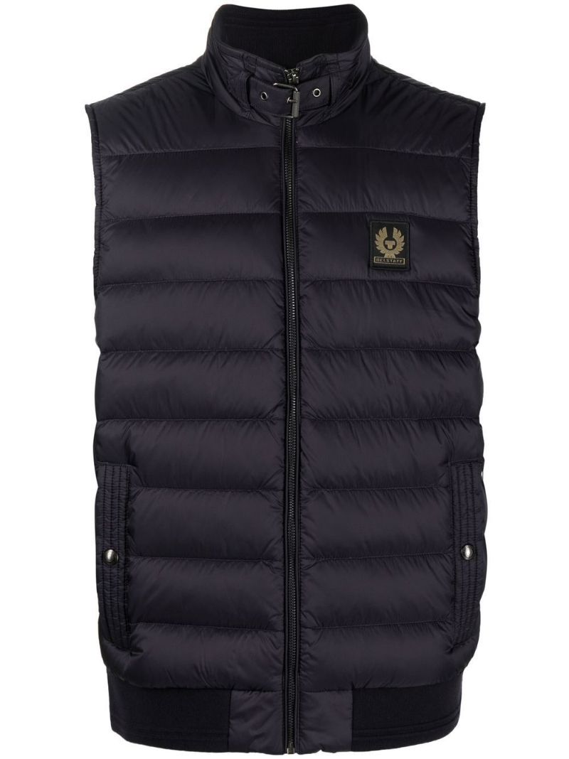 Blue Logo-appliquÃ_x0083_Â© Down Gilet