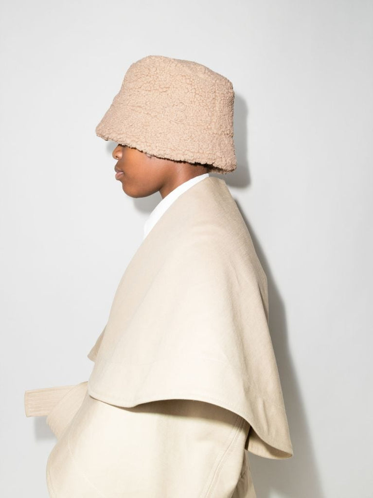 Beige Teddy Bucket Hat