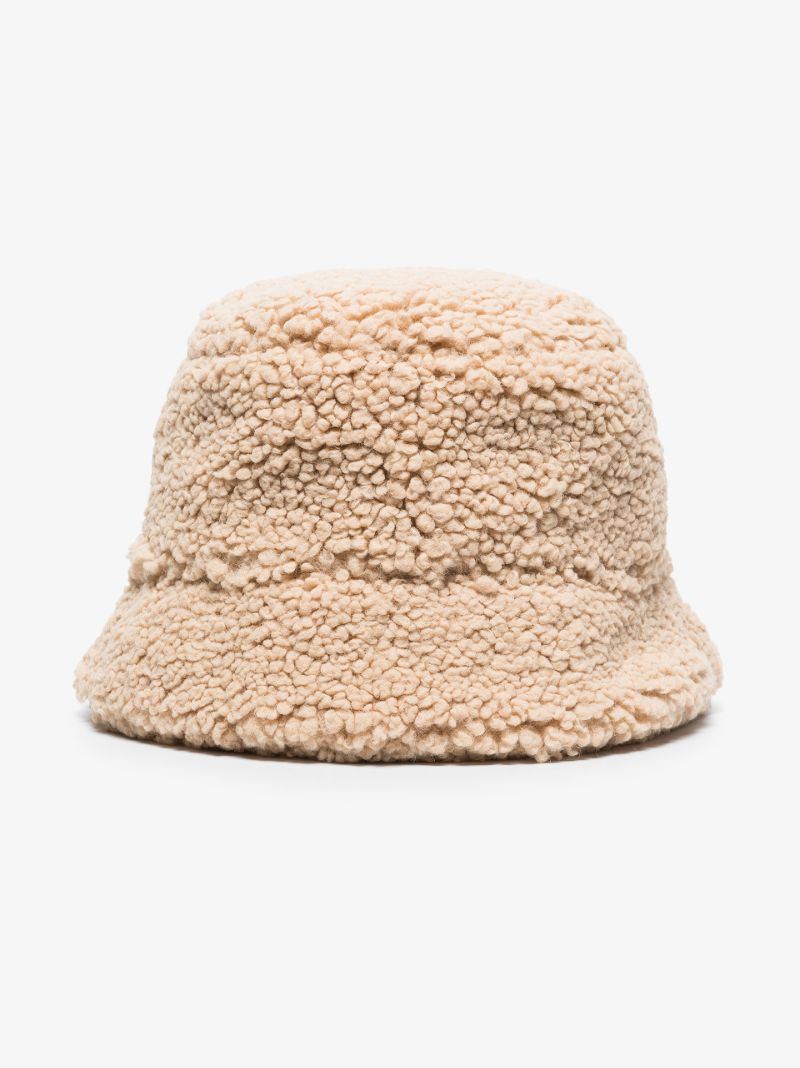 Beige Teddy Bucket Hat