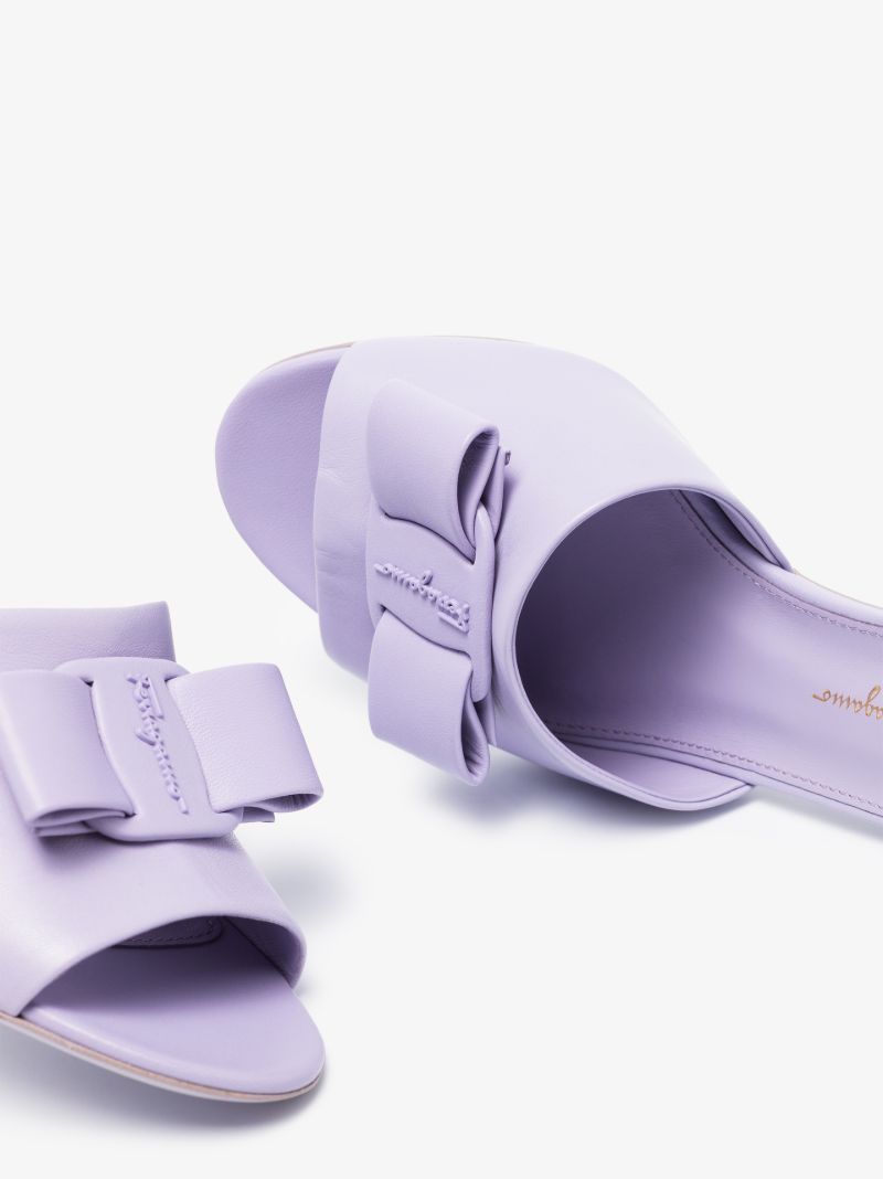 Purple Vallery 55 Leather Mules