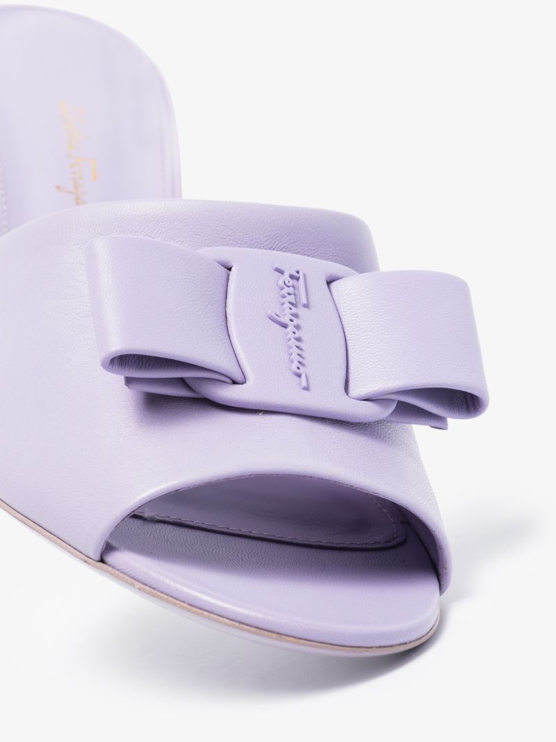 Purple Vallery 55 Leather Mules