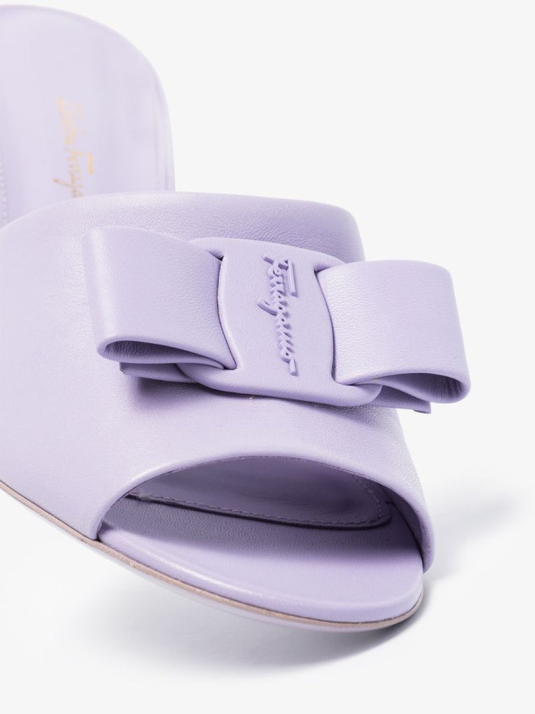 Purple Vallery 55 Leather Mules