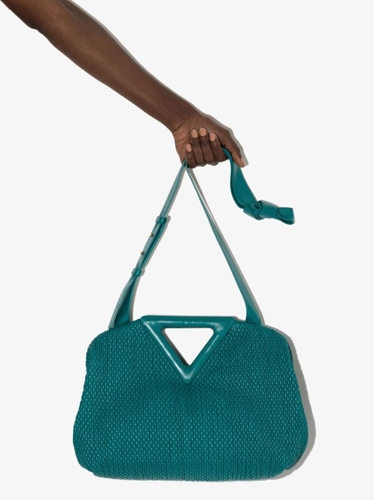 Green Point Medium Leather Top Handle Bag