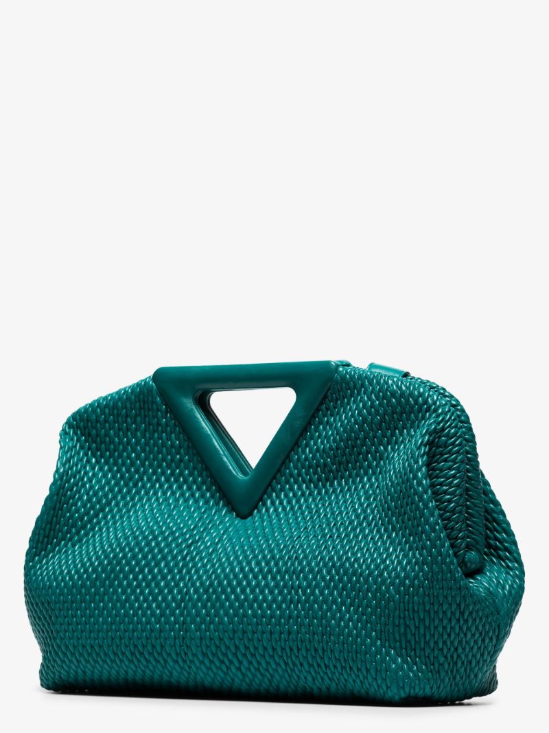 Green Point Medium Leather Top Handle Bag