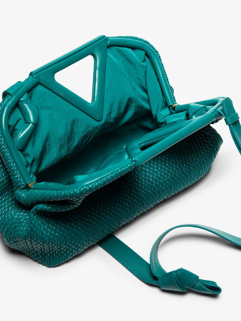 Green Point Medium Leather Top Handle Bag