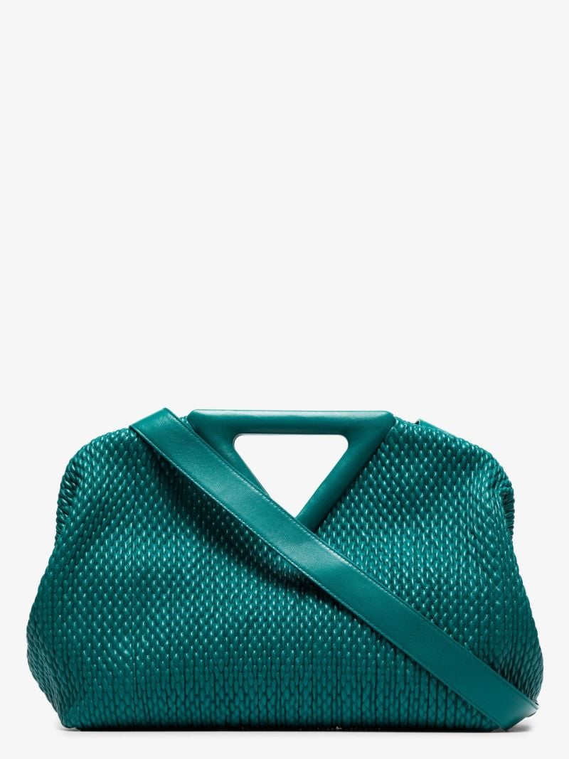 Green Point Medium Leather Top Handle Bag