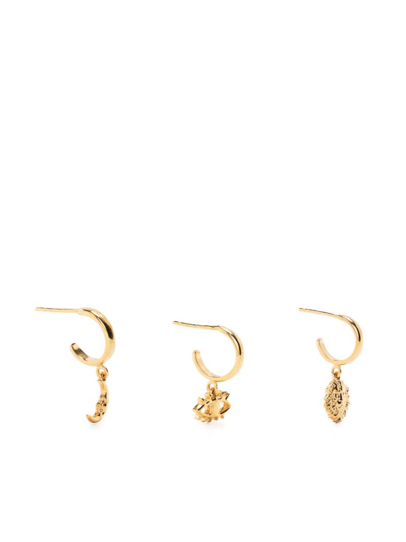 Gold-plated Luna Mini Pearl Hoop Earring Set