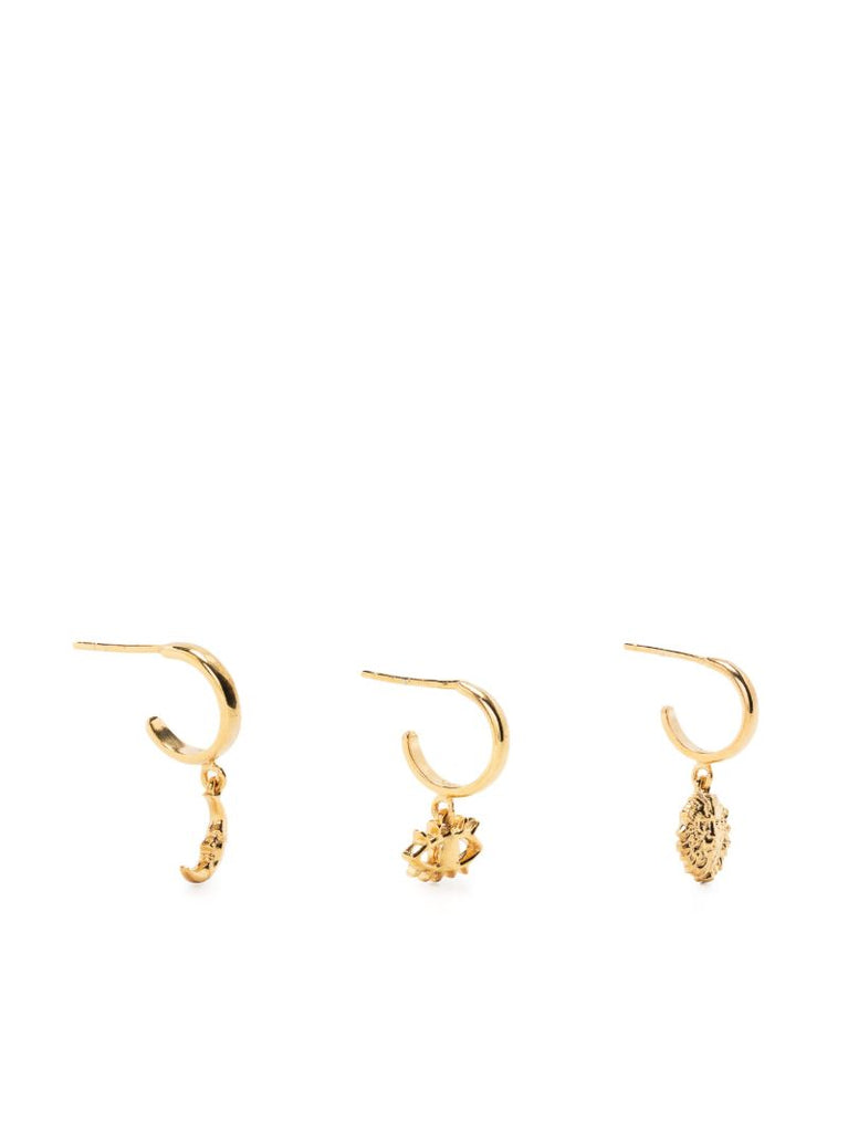 Gold-plated Luna Mini Pearl Hoop Earring Set