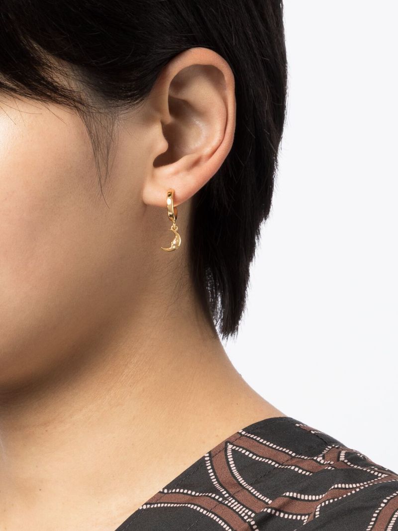 Gold-plated Luna Mini Pearl Hoop Earring Set