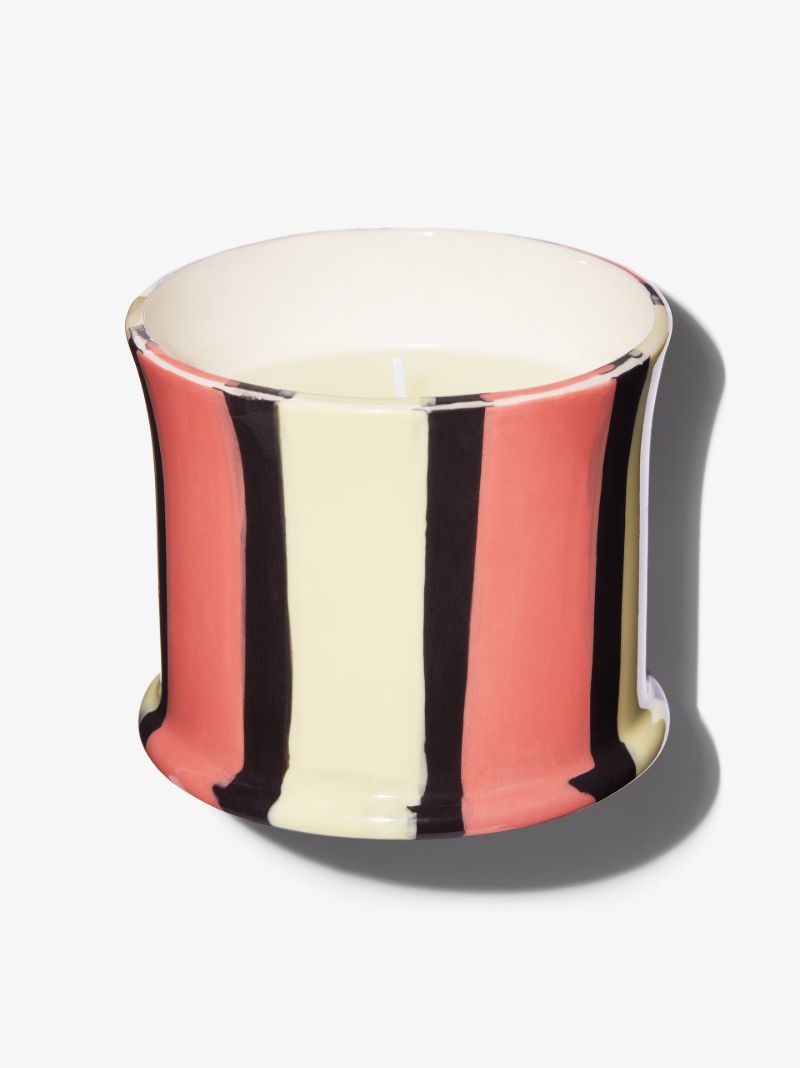 Yellow Stripe Scented Candle