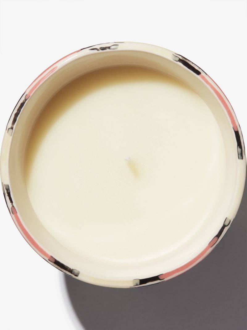 Yellow Stripe Scented Candle